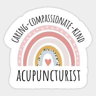 acupuncturist pastel rainbow Sticker